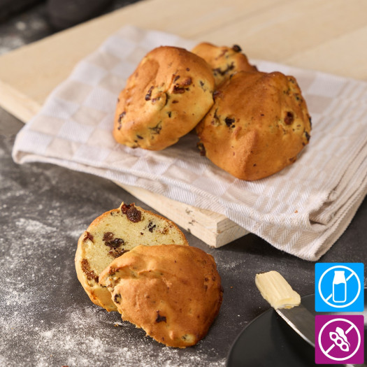 Brioches aux raisins sans gluten
