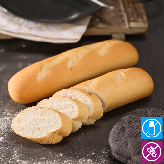 Baguette blanche précuite (emballée par 2) sans gluten